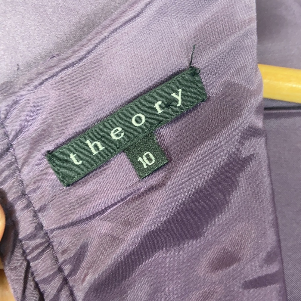 Euc Theory a-line sleeveless eggplant mini dress 10 - Picture 5 of 5